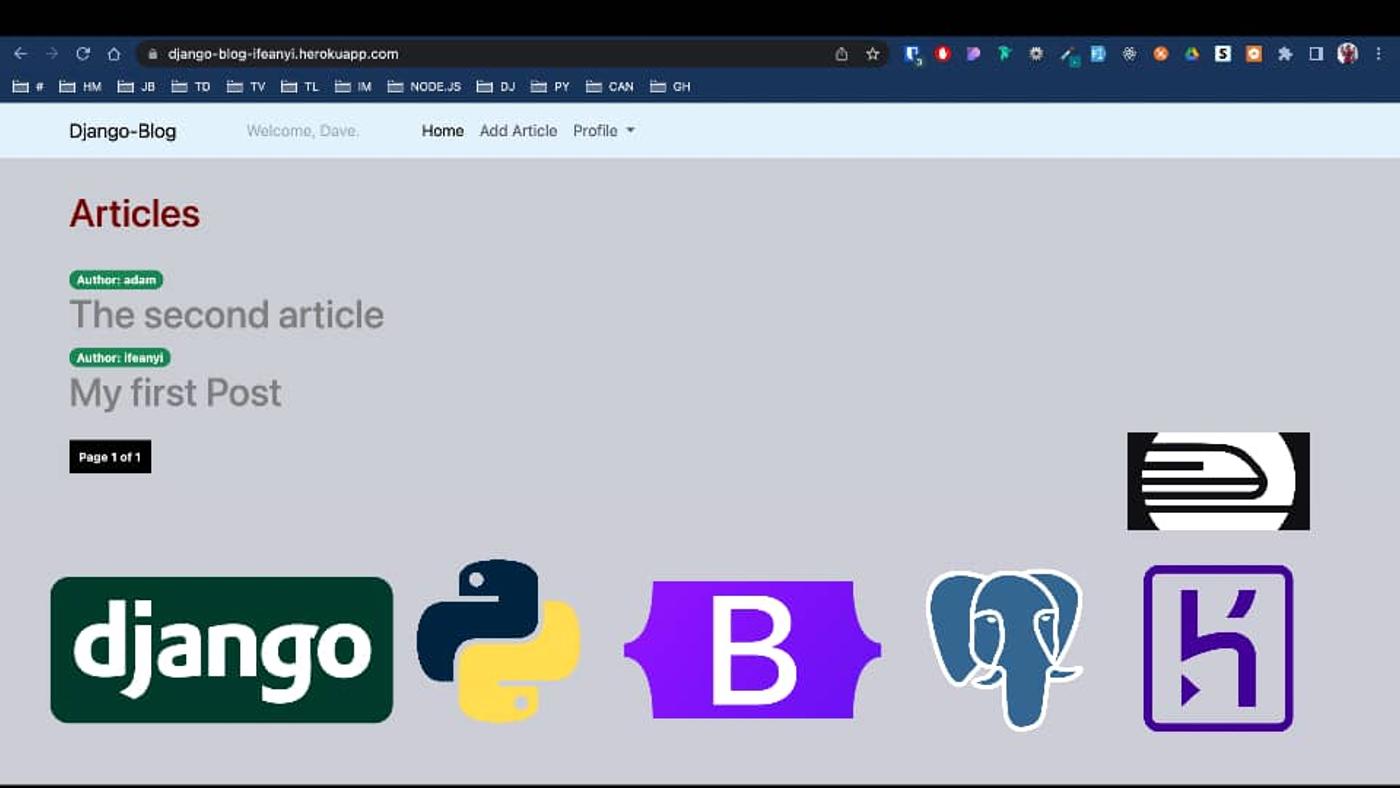 Django Blog App screenshot